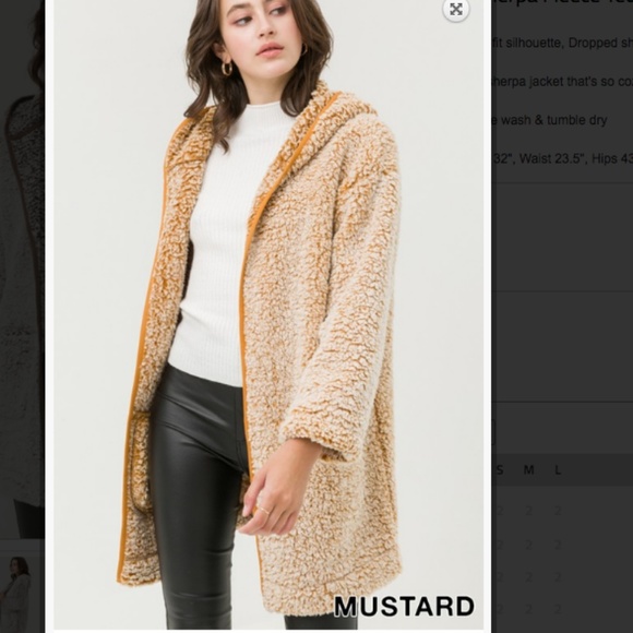 Hooded Over Sized Sherpa Fleece Teddy Jacket- SML - Picture 2 of 3